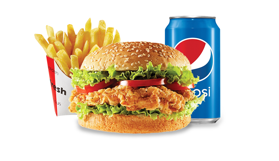 Chicken BBQ Burger Menü