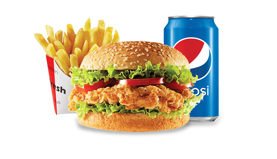 Chicken Chess Burger Menü